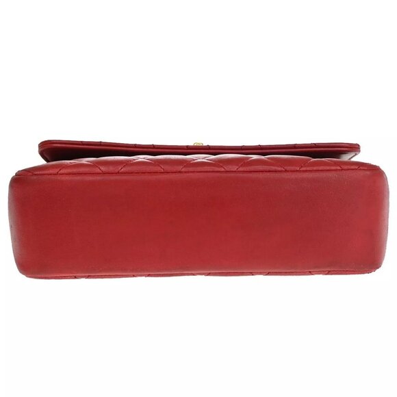 CHANEL CC Mini Matelasse Chain Shoulder Bag Leather Red GHW Vintage - Picture 11 of 16